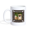 Tibetan Spaniel Paws Print Coffee/Tea Mug - white