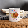 Red Brangus Cattle Floral Print Coffee/Tea Mug - white