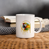 Red-And-Green Macaw Print Coffee/Tea Mug - white