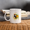 Red-And-Green Macaw Print Coffee/Tea Mug - white