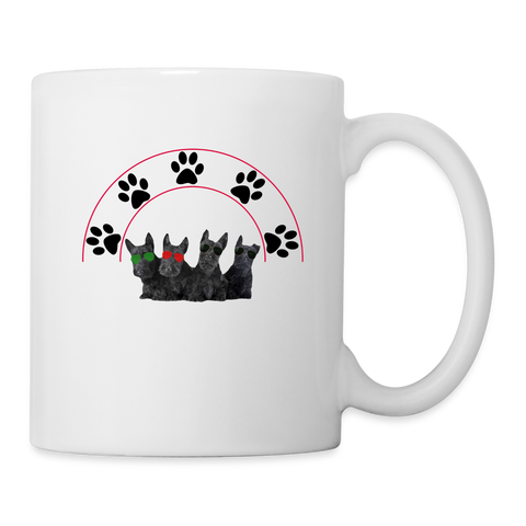 Scottish Terrier Paws Print Coffee/Tea Mug - white