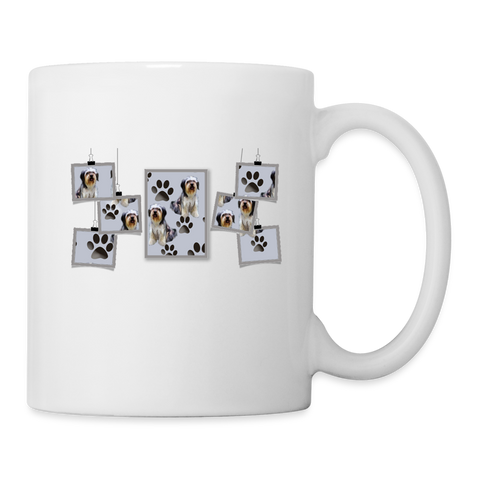 Bearded Collie Paws Print Coffee/Tea Mug - white