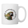 Lovely Red-And-Green Macaw Print Coffee/Tea Mug - white