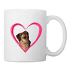 Rhodesian Ridgeback On Heart Print Coffee/Tea Mug - white