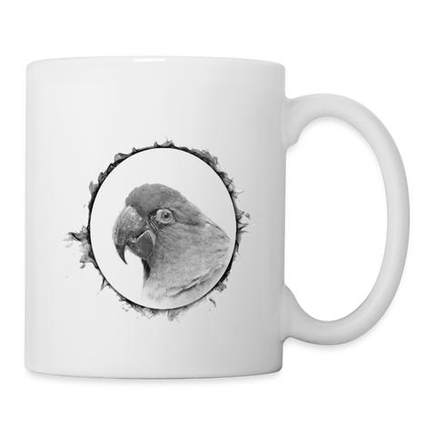 Cute Red-Necked Amazon Print Coffee/Tea Mug - white