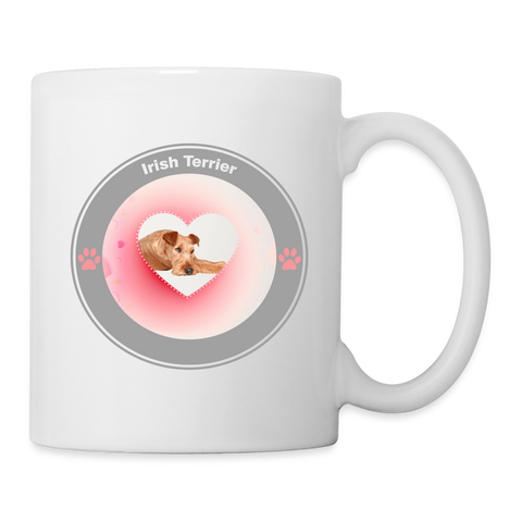 Irish Terrier Print Coffee/Tea Mug - white