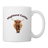 Highland Cattle (Cow) Print Coffee/Tea Mug - white