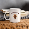 Highland Cattle (Cow) Print Coffee/Tea Mug - white