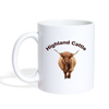 Highland Cattle (Cow) Print Coffee/Tea Mug - white