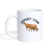 Jersey Cattle (Cow) Print Coffee/Tea Mug - white