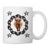 Highland Cattle Paws Print Coffee/Tea Mug - white