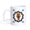 Highland Cattle Paws Print Coffee/Tea Mug - white