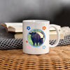 Belted Galloway Cattle (Cow) Floral Coffee/Tea Mug - white