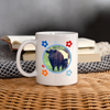 Belted Galloway Cattle (Cow) Floral Coffee/Tea Mug - white