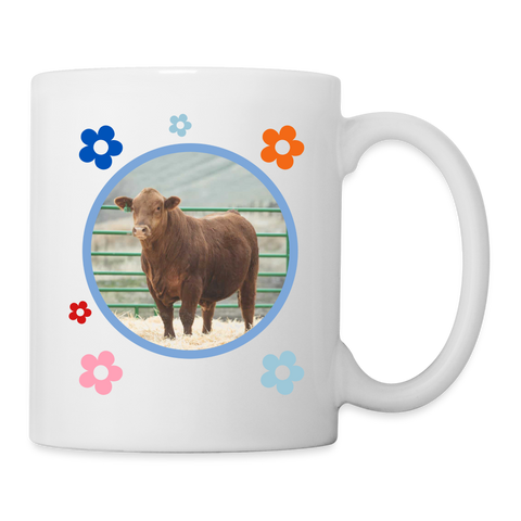 Gelbvieh Cattle (Cow) Print Coffee/Tea Mug - white