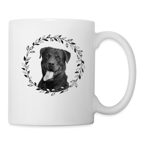 Rottweiler Print Coffee/Tea Mug - white