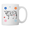 Chianina Cattle (Cow) Floral Print Coffee/Tea Mug - white