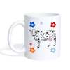 Chianina Cattle (Cow) Floral Print Coffee/Tea Mug - white