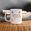 Chianina Cattle (Cow) Floral Print Coffee/Tea Mug - white