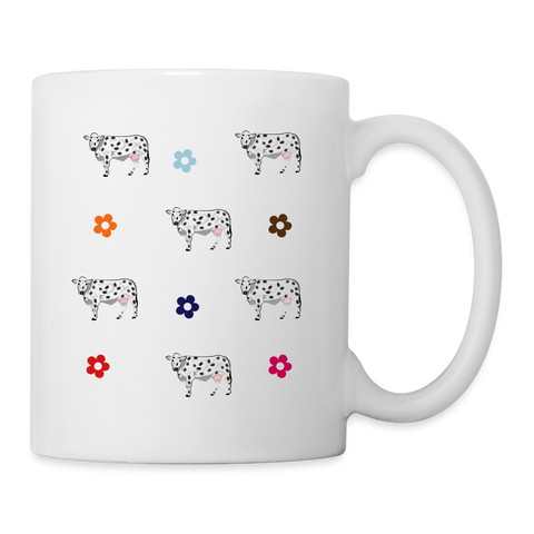 Chianina Cattle (Cow) Patterns Print Coffee/Tea Mug - white