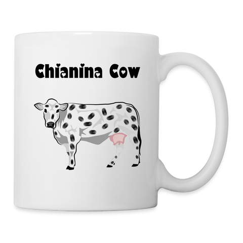 Chianina Cow Print Coffee/Tea Mug - white