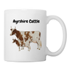 Ayrshire Cattle (Cow) Print Coffee/Tea Mug - white