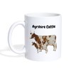 Ayrshire Cattle (Cow) Print Coffee/Tea Mug - white