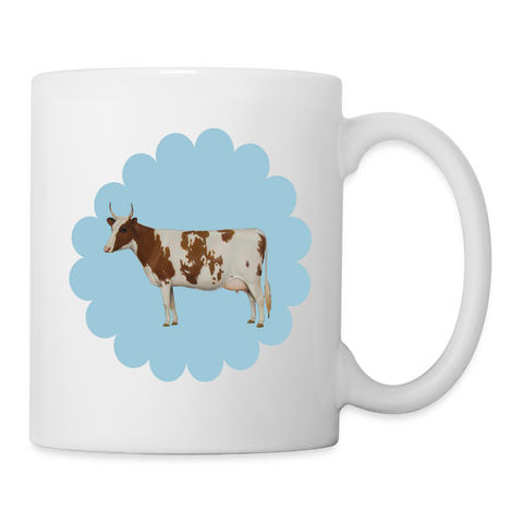 Ayrshire Cattle Print Coffee/Tea Mug - white