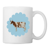 Ayrshire Cattle Print Coffee/Tea Mug - white