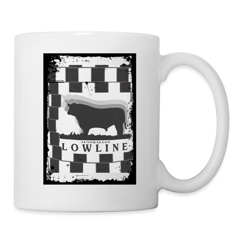 Australian Lowline Cattle (Cow) Print Coffee/Tea Mug - white