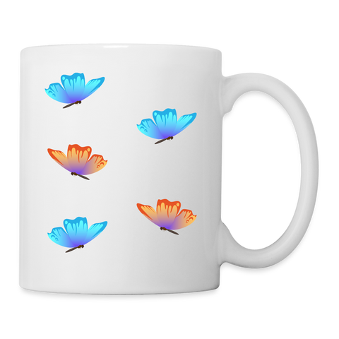 Butterfly Patterns Print Coffee/Tea Mug - white