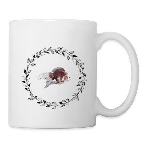 Cute Ryukin Fish Print Coffee/Tea Mug - white