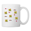 Rosy-faced lovebird Patterns Print Coffee/Tea Mug - white