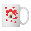 Shar Pei Floral Print Coffee/Tea Mug - white