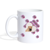 Shar Pei Floral Print Coffee/Tea Mug - white