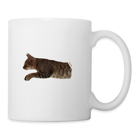 Jumping Cat Print Coffee/Tea Mug - white