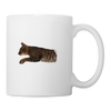 Jumping Cat Print Coffee/Tea Mug - white