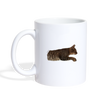 Jumping Cat Print Coffee/Tea Mug - white