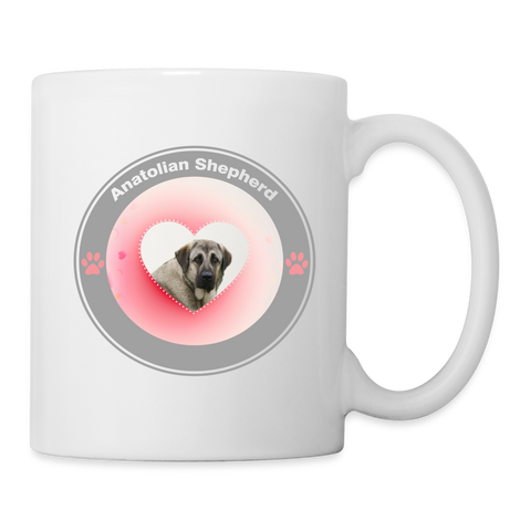 Anatolian Shepherd Love Print Coffee/Tea Mug - white