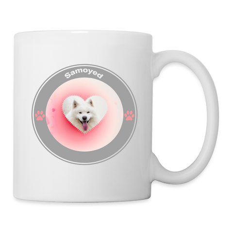 Samoyed Love Print Coffee/Tea Mug - white