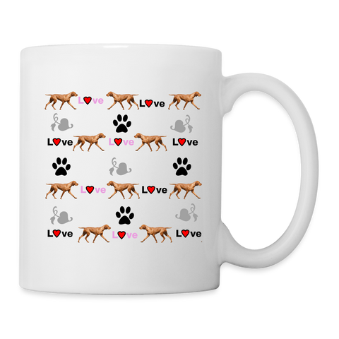 Vizsla Dog Patterns Print Coffee/Tea Mug - white