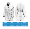 Beagle On White Print Women's Bath Robe