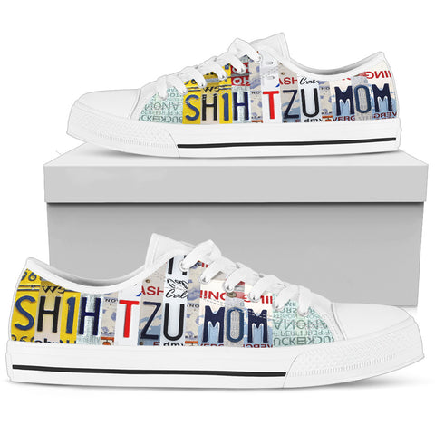 Amazing Shih Tzu Mom Print Low Top Canvas Shoes For Women