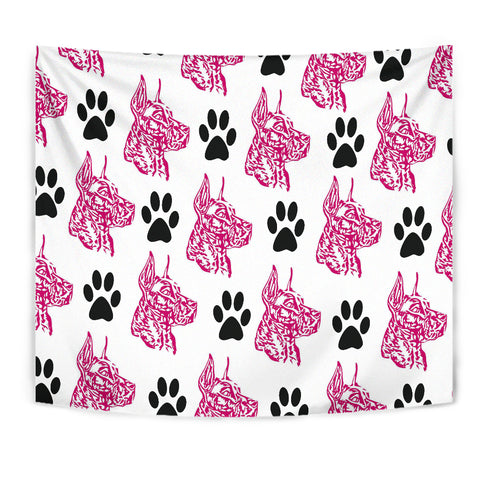 Great Dane Pattern Print Tapestry