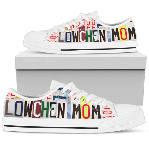 Cute Lowchen Mom Print Low Top Canvas Shoes For Women