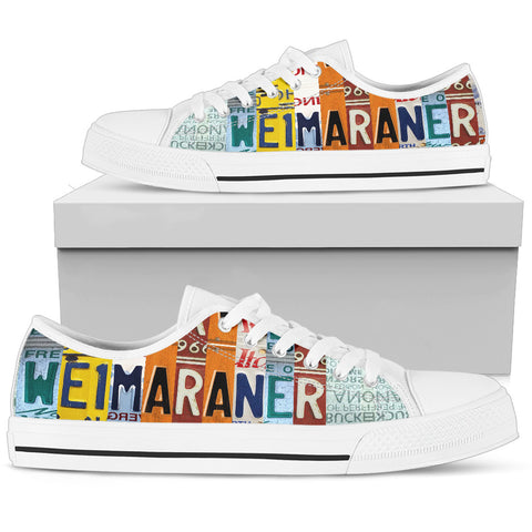 Amazing Weimaraner Mom Print Low Top Canvas Shoes For Women