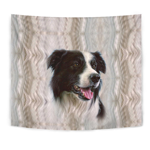 Cute Border Collie Print Tapestry
