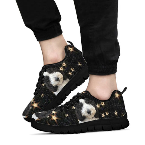 Sheepadoodle Dog Print Sneakers