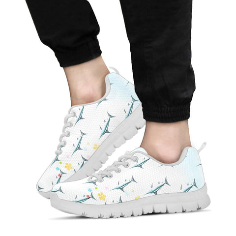 Swordfish Patterns Print Sneakers