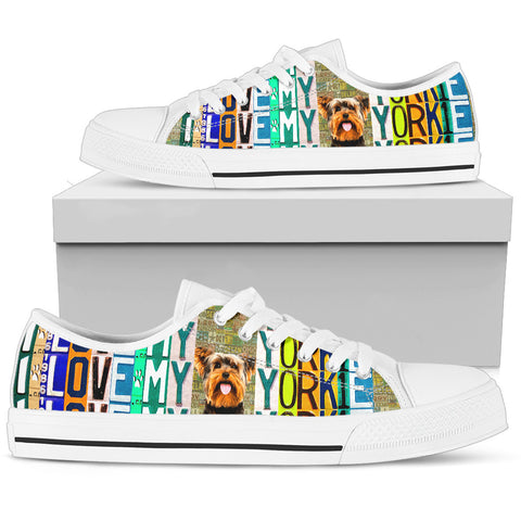 Women's Low Top Canvas Shoes For Yorkie Lover